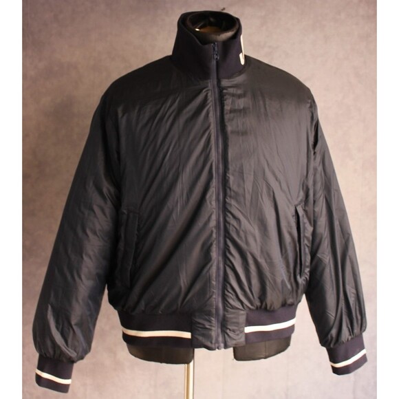 J. Linderderg Women's Reversible Puffer Jacket Size Large Navy Blue - Picture 10 of 12